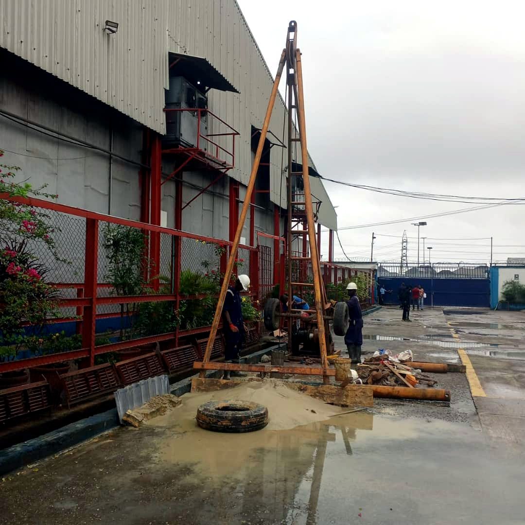Borehole drilling at Alaba Suru